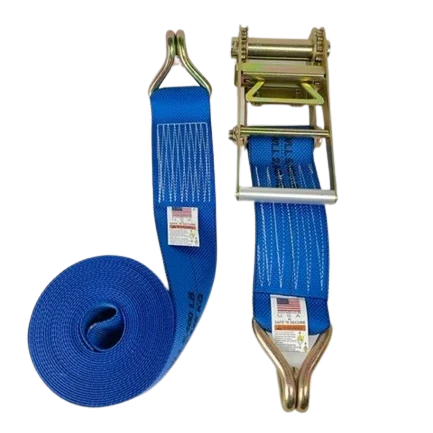 4inch x 30feet Ratchet Tie Down Strap with Wire Hooks - 5,400 lbs Load Capacity | Heavy Duty Cargo Securement CasterHQ