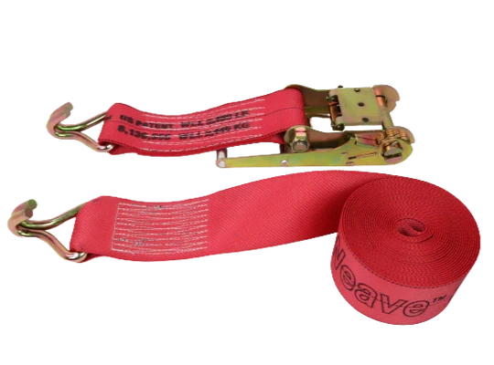 4inch x 30feet Ratchet Tie Down Strap with Wire Hooks - 5,400 lbs Load Capacity | Heavy Duty Cargo Securement CasterHQ