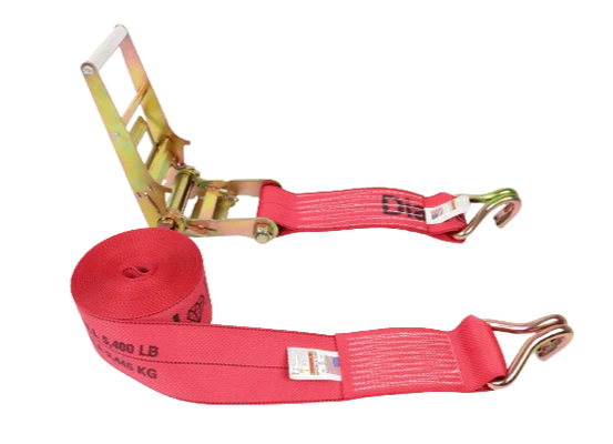 4inch x 30feet Ratchet Tie Down Strap with Wire Hooks - 5,400 lbs Load Capacity | Heavy Duty Cargo Securement CasterHQ