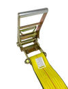 4" x 30' Heavy-Duty Ratchet Strap with Wire Hooks - 5400 lbs Load Capacity - A-4X30RWHK-I CasterHQ