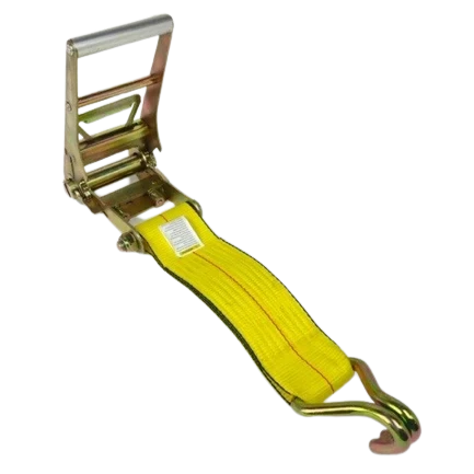 4" x 30' Heavy-Duty Ratchet Strap with Wire Hooks - 5400 lbs Load Capacity - A-4X30RWHK-I CasterHQ