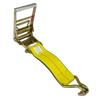 4" x 30' Heavy-Duty Ratchet Strap with Wire Hooks - 5400 lbs Load Capacity - A-4X30RWHK-I CasterHQ