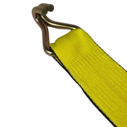 4" x 30' Heavy-Duty Ratchet Strap with Wire Hooks - 5400 lbs Load Capacity - A-4X30RWHK-I CasterHQ