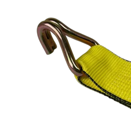 4" x 30' Heavy-Duty Ratchet Strap with Wire Hooks - 5400 lbs Load Capacity - A-4X30RWHK-I CasterHQ