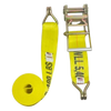 High-Capacity 4-Inch x 40-Foot Ratchet Strap with Wire Hooks - A-4X40RWHK | 5,400 lbs Load Securement CasterHQ