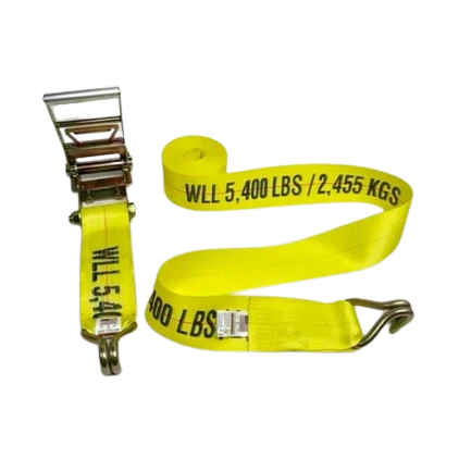 High-Capacity 4-Inch x 40-Foot Ratchet Strap with Wire Hooks - A-4X40RWHK | 5,400 lbs Load Securement CasterHQ