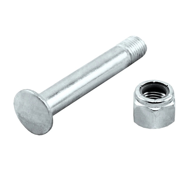 Durastar 5/16-18" OD x 2" Length Plain Axle & 3/8" Thick Nut Durastar