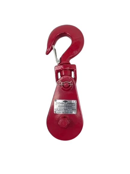 4 Ton Snatch Block with 4" Sheave, Swivel Snap Hook for 3/8" - 1/2" Rope, 12.4 lbs CasterHQ