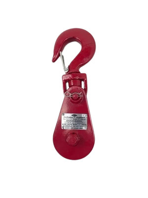 4 Ton Snatch Block with 4" Sheave, Swivel Snap Hook for 3/8" - 1/2" Rope, 12.4 lbs CasterHQ