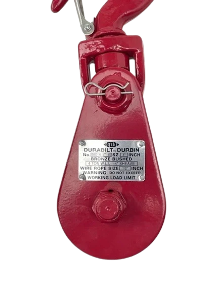 4 Ton Snatch Block with 4" Sheave, Swivel Snap Hook for 3/8" - 1/2" Rope, 12.4 lbs CasterHQ