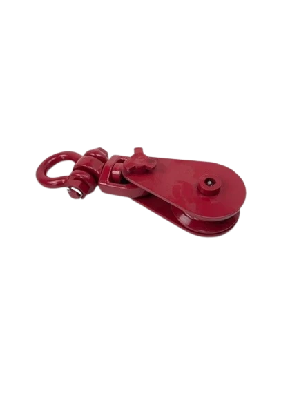 4 Ton Snatch Block with Shackle - 4.5" Sheave for 3/8" to 1/2" Rope CasterHQ