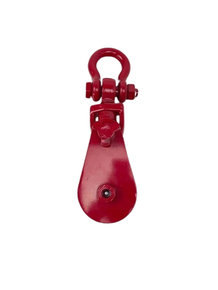 4 Ton Snatch Block with Shackle - 4.5" Sheave for 3/8" to 1/2" Rope CasterHQ