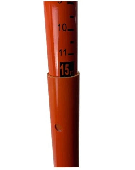 AS-HEIGHTSTICK-V4-15 - Durable 15 Foot Telescoping Measuring Stick with 4' Arm for Professional Accuracy SAFE 'N SECURE LLC