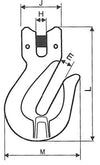 Durabilt Clevis Cradle Grab Hook, 3/8" G100 - 8,800 lbs Load Capacity, High-Strength Steel SAFE 'N SECURE LLC