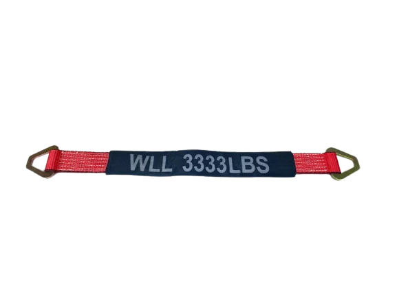2" x 24" Axle Strap with D-Rings and Protective Cordura Sleeve - Heavy Duty Tie Down Strap for Hauling Cars, Trucks, UTVs CasterHQ
