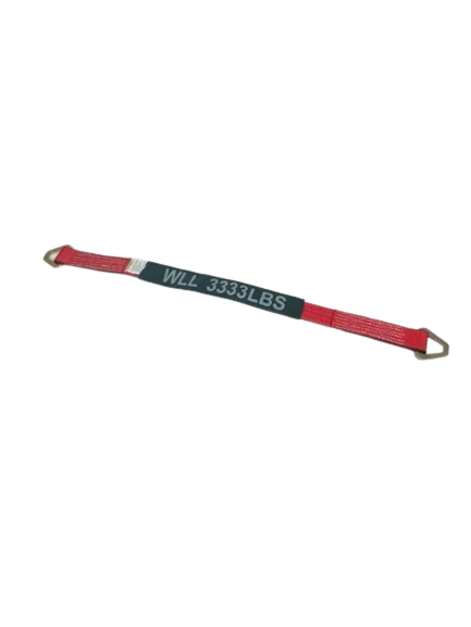 2" x 36" Premium Axle Strap with D-Rings and Protective Cordura Sleeve for Heavy-Duty Tie-Down CasterHQ