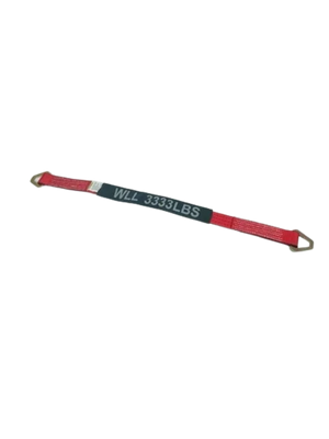 2" x 36" Premium Axle Strap with D-Rings and Protective Cordura Sleeve for Heavy-Duty Tie-Down CasterHQ