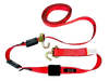2" x 14' Red TECNIC PRO Webbing Wheel Strap with Swivel J Hooks and Rubber Cleats CasterHQ
