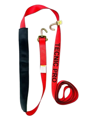 AS-KK2X14SSJRLPT Heavy-Duty Cargo Strap, 2 Inch x 14 Foot - Swivel J Hook & Low Profile Sleeve, 3,333 lbs Load Capacity SAFE 'N SECURE LLC