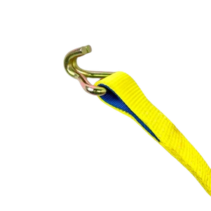 AS-KKDJ10RLP - 2" x 11' Ratchet Tie Down Strap with Wire Hooks & Low Profile Sleeve - 3,333 lbs Load Capacity - Durable Cargo Securing Assembly SAFE 'N SECURE LLC