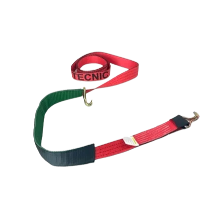 AS-KKDJ10RLPT - Heavy Duty 2" x 11' Ratchet Tie Down with Wire Hooks & Low Profile Sleeve, 3333 lbs Load Capacity - Professional Grade Cargo Straps SAFE 'N SECURE LLC