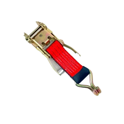 AS-KKDJ10RLPT - Heavy Duty 2" x 11' Ratchet Tie Down with Wire Hooks & Low Profile Sleeve, 3333 lbs Load Capacity - Professional Grade Cargo Straps SAFE 'N SECURE LLC