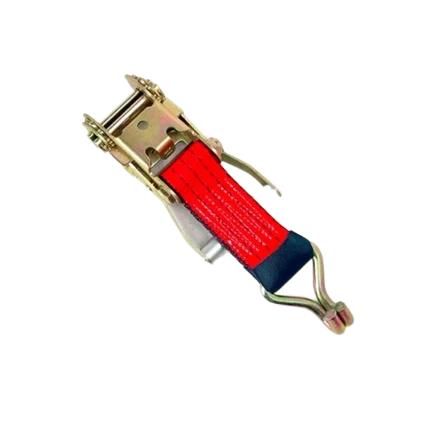 AS-KKDJ10RLPT - Heavy Duty 2" x 11' Ratchet Tie Down with Wire Hooks & Low Profile Sleeve, 3333 lbs Load Capacity - Professional Grade Cargo Straps SAFE 'N SECURE LLC