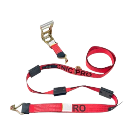 AS-KKDJ10RT Ratchet Tie Down - 2" x 11' with Wire Hooks, 3,333 lbs Load Capacity - Durable & Secure Cargo Straps SAFE 'N SECURE LLC