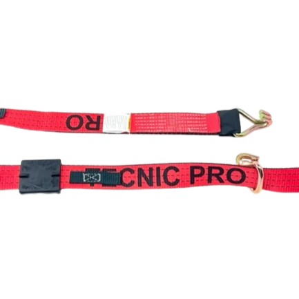 AS-KKDJ10RT Ratchet Tie Down - 2" x 11' with Wire Hooks, 3,333 lbs Load Capacity - Durable & Secure Cargo Straps SAFE 'N SECURE LLC