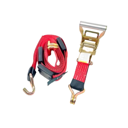 AS-KKDJ10RT Ratchet Tie Down - 2" x 11' with Wire Hooks, 3,333 lbs Load Capacity - Durable & Secure Cargo Straps SAFE 'N SECURE LLC