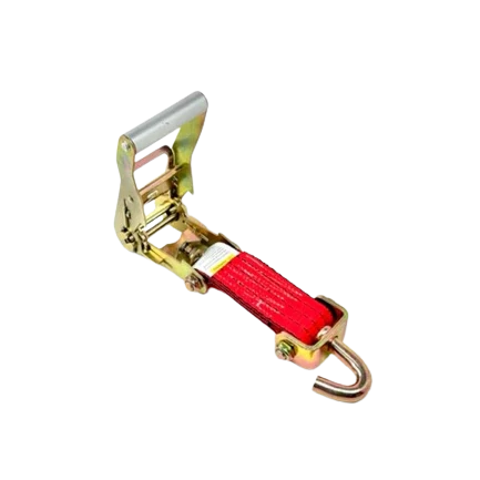 AS-KKSJ10RT Ratchet Tie-Down Assembly - 2" x 11' with Swivel J-Hooks, 3,333 lbs Load Capacity, Rubber Cleats & Stoppers SAFE 'N SECURE LLC