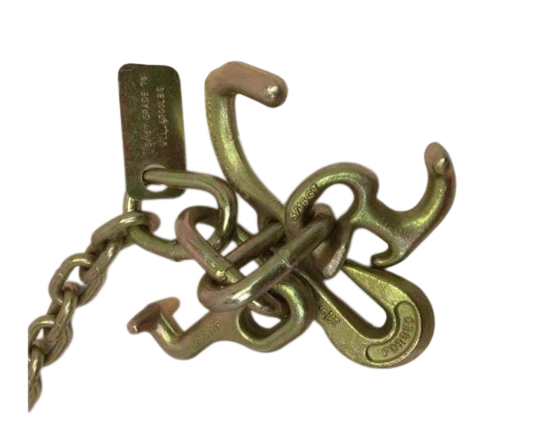 AS-KTC014C - 5/16" x 6' G70 Auto Transport Chain with Cluster Hook: High Load Capacity and Durability SAFE 'N SECURE LLC