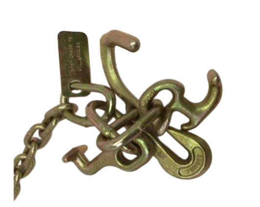 AS-KTC014D - Heavy-Duty 5/16" x 8' Auto Transport Chain with Cluster Hook - 4,700 lbs Load Capacity SAFE 'N SECURE LLC