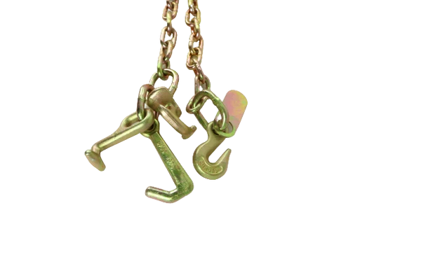 5/16" x 6' G70 Safety Chain with RTJ Cluster Hook and Grab Hook for Towing CasterHQ