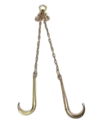 AS-KTC101A 24-Inch V Chain with 15" J Hooks - Heavy-Duty 4,700 lbs Load Capacity for Towing and Securing SAFE 'N SECURE LLC