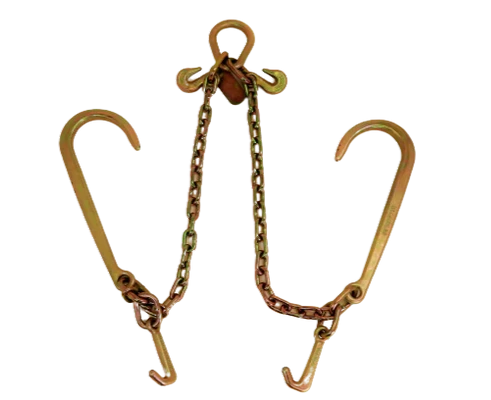 AS-KTC103A 24-Inch V-Bridle Chain Towing Kit with 15" J & Mini J Hooks - 4700 lbs Load Capacity SAFE 'N SECURE LLC