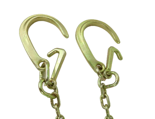 AS-KTC108A 24-Inch V-Bridle Chain with 8" Sport-J & Mini-J Hook Cluster - 4,700lbs Load Capacity for Towing and Recovery SAFE 'N SECURE LLC