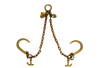 AS-KTC109A - Heavy-Duty 24" V Chain with 8" J Hooks and T-J Hooks - High Load Capacity of 4,700 lbs for Superior Towing and Hauling SAFE 'N SECURE LLC