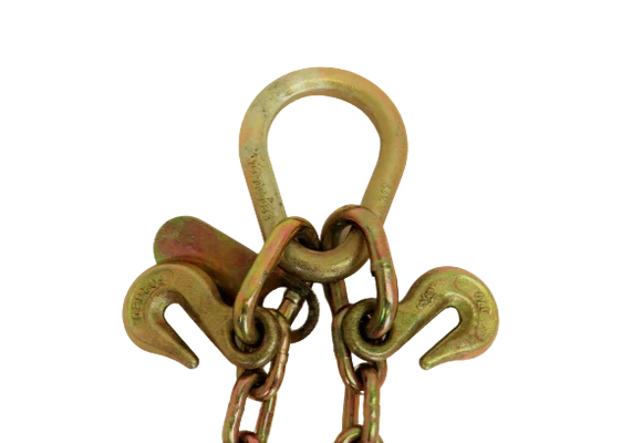 AS-KTC109A - Heavy-Duty 24" V Chain with 8" J Hooks and T-J Hooks - High Load Capacity of 4,700 lbs for Superior Towing and Hauling SAFE 'N SECURE LLC