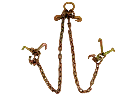 AS-KTC114B 36-Inch V-Bridle Chain with RTJ Cluster Hooks - 4,700 lbs Load Capacity for Professional Towing and Recovery SAFE 'N SECURE LLC