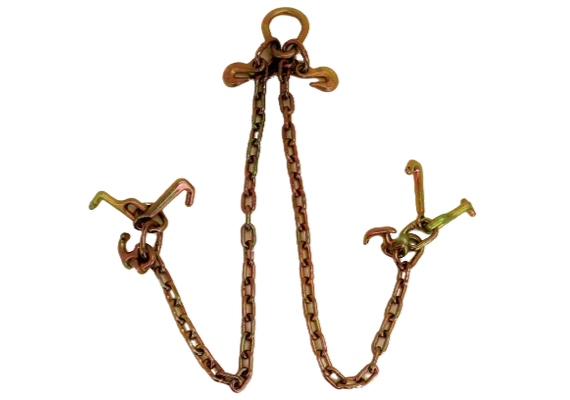 AS-KTC114B 36-Inch V-Bridle Chain with RTJ Cluster Hooks - 4,700 lbs Load Capacity for Professional Towing and Recovery SAFE 'N SECURE LLC