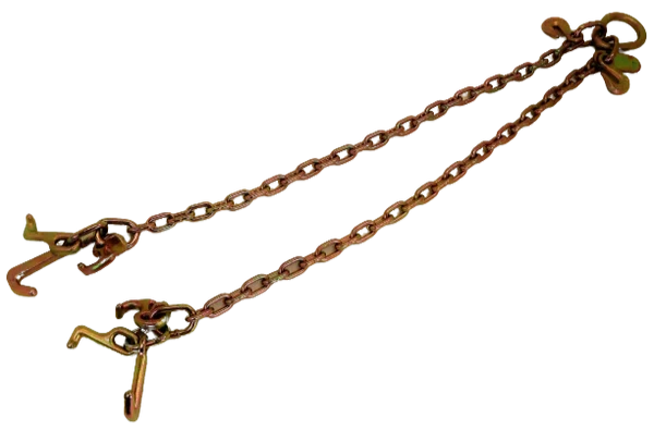 AS-KTC114B 36-Inch V-Bridle Chain with RTJ Cluster Hooks - 4,700 lbs Load Capacity for Professional Towing and Recovery SAFE 'N SECURE LLC
