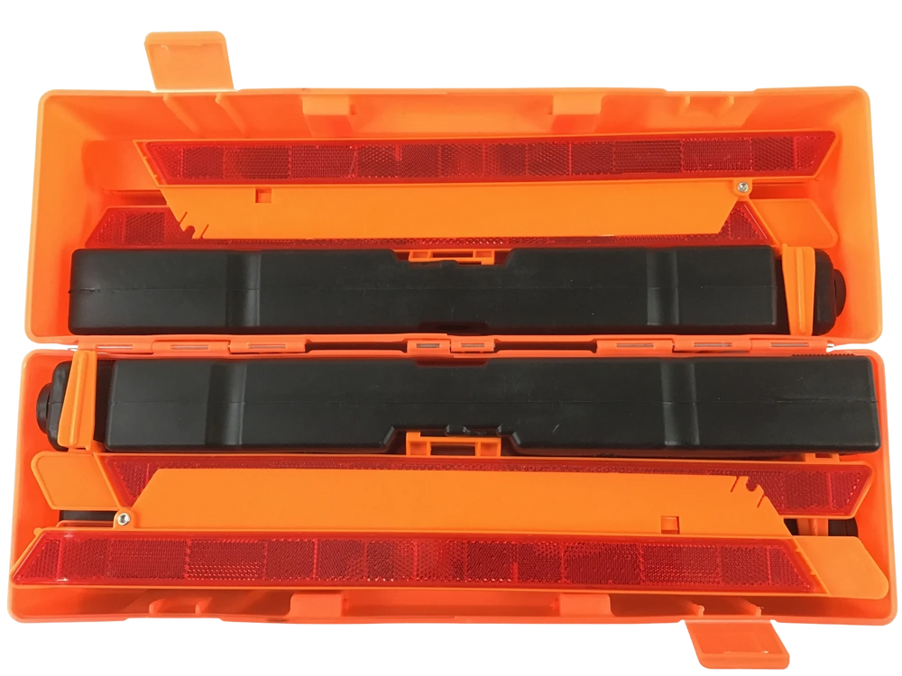 17.5" Reflective Warning Triangles - Pack of 3 - FMVSS 125 Compliant Emergency Road Safety Kit CasterHQ