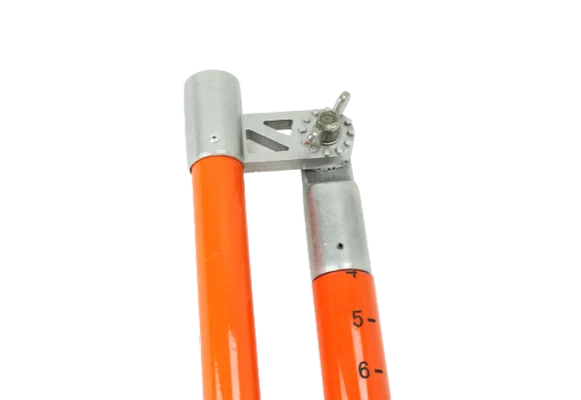 AS-REDSTICK-20: High Precision 20' Telescoping Height Measuring Stick with 4' Arm - Durable & Lightweight SAFE 'N SECURE LLC
