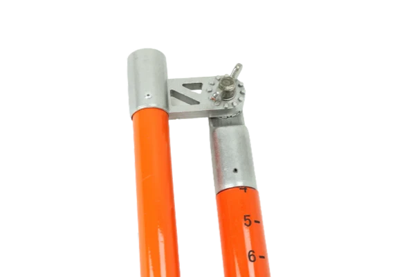AS-REDSTICK-20: High Precision 20' Telescoping Height Measuring Stick with 4' Arm - Durable & Lightweight SAFE 'N SECURE LLC