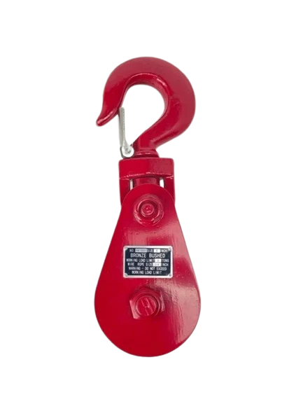 8 Ton Snatch Block with 6" Sheave and Swivel Hook for 5/8" - 3/4" Rope CasterHQ
