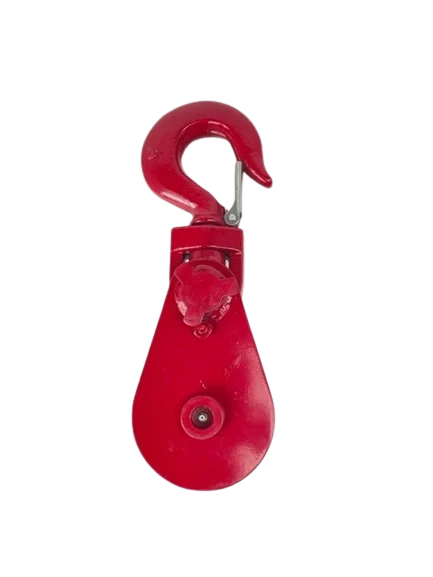 8 Ton Snatch Block with 6" Sheave and Swivel Hook for 5/8" - 3/4" Rope CasterHQ