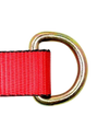 Red TECNIC Webbing Lasso Strap with D Ring - 2" x 100", 3,333 lbs Load Capacity - Durable Cargo Tie Down SAFE 'N SECURE LLC