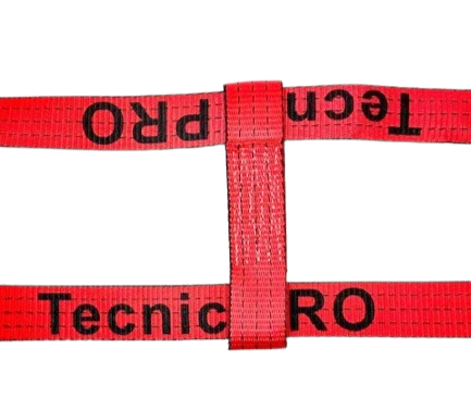 Quick-Pick Wheel Lift Strap for Jerr-Dan MPL - 10 ft, 2 in Wide, 3333 lbs Load Capacity, Heavy Duty Red TECNIC Webbing SAFE 'N SECURE LLC