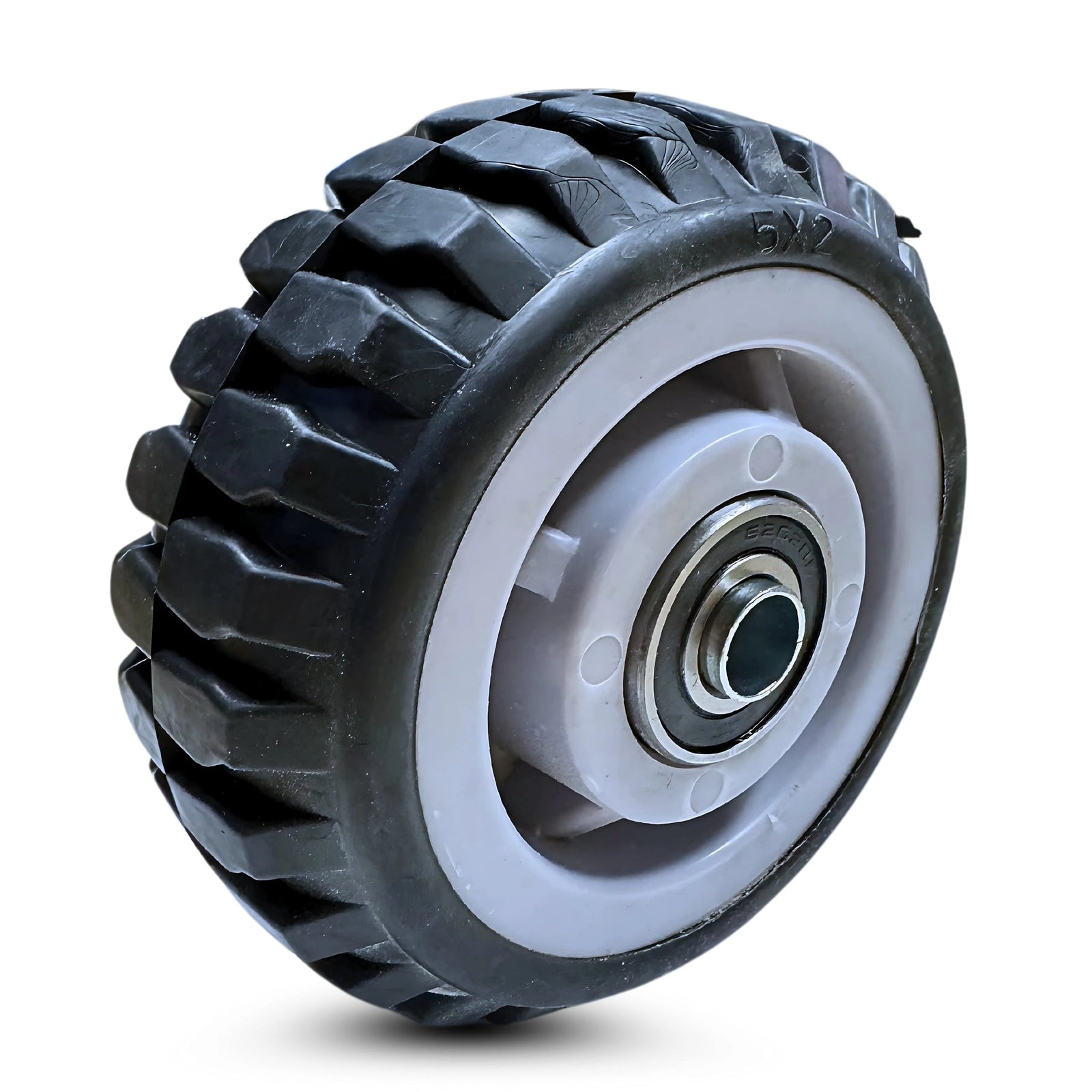 5"x2" ATX Off Road Black Tread Thermo Rubber Wheel - Industrial Polyolefin Hub, 250 lbs Capacity CasterHQ